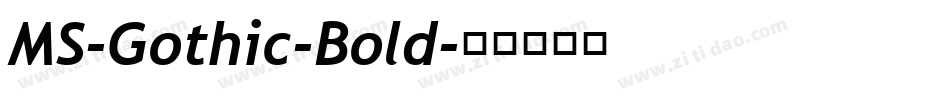 MS-Gothic-Bold字体转换