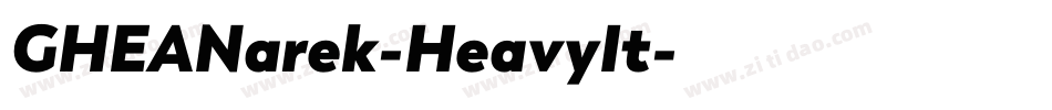 GHEANarek-HeavyIt字体转换