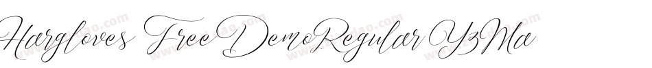 HarglovesFreeDemoRegular-YzMa4字体转换