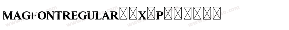 MagFontRegular-3x0p字体转换
