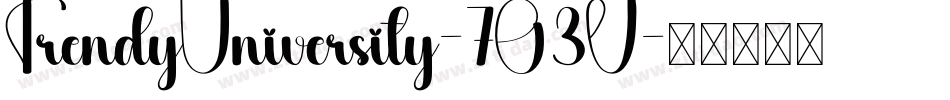 TrendyUniversity-7O3V字体转换