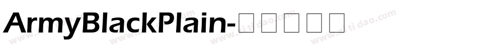 ArmyBlackPlain字体转换
