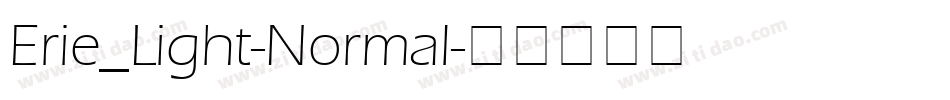 Erie_Light-Normal字体转换