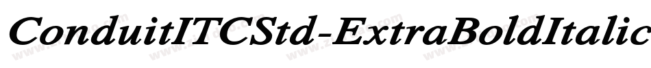 ConduitITCStd-ExtraBoldItalic字体转换