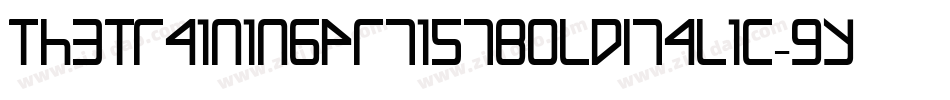 TheTrainingArtistBoldItalic-9YK0L字体转换 TheTrainingArtistBoldItalic-9YK0L字体转换