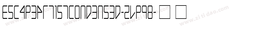 EscapeArtistCondensed-ZVpq8字体转换