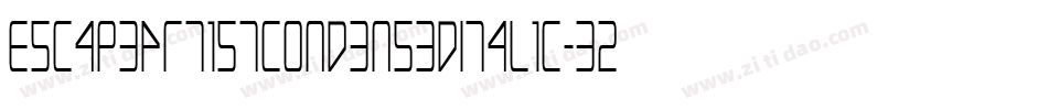 EscapeArtistCondensedItalic-3zl16字体转换 EscapeArtistCondensedItalic-3zl16字体转换