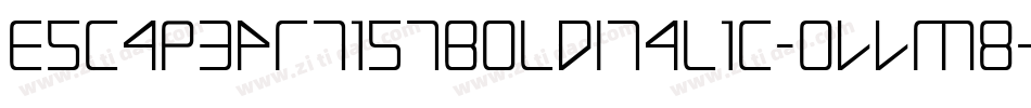 EscapeArtistBoldItalic-OVVm8字体转换