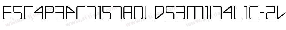 EscapeArtistBoldSemiItalic-ZVV8x字体转换