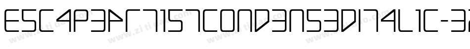 EscapeArtistCondensedItalic-3zl16字体转换 EscapeArtistCondensedItalic-3zl16字体转换