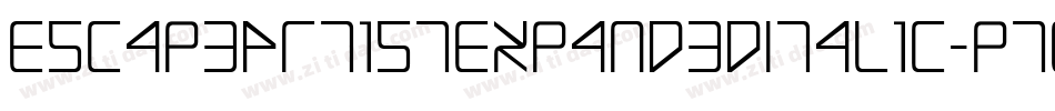 EscapeArtistExpandedItalic-p7gor字体转换