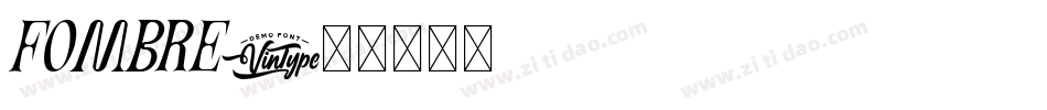 Fombre字体转换