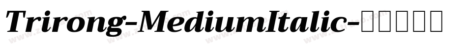 Trirong-MediumItalic字体转换