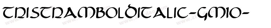 TristramBoldItalic-Gm1O字体转换