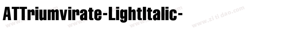 ATTriumvirate-LightItalic字体转换
