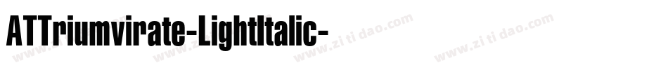 ATTriumvirate-LightItalic字体转换