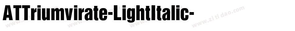 ATTriumvirate-LightItalic字体转换