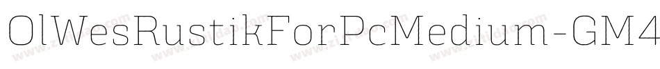 OlWesRustikForPcMedium-GM4D字体转换