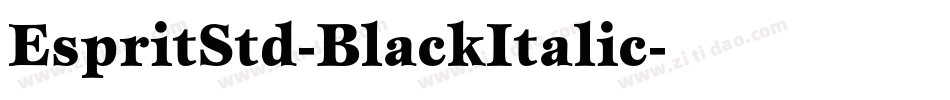 EspritStd-BlackItalic字体转换