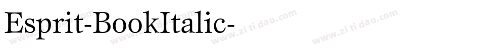Esprit-BookItalic字体转换