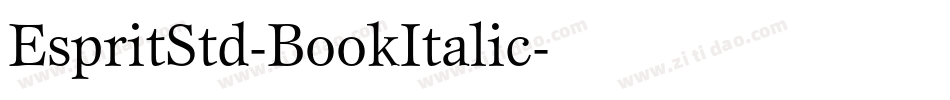 EspritStd-BookItalic字体转换