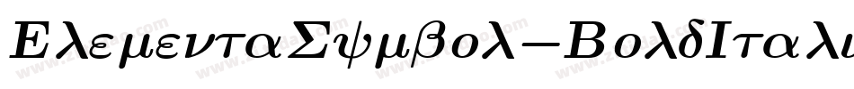 ElementaSymbol-BoldItalic字体转换