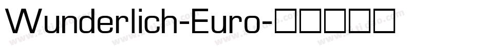 Wunderlich-Euro字体转换