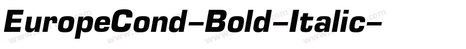 EuropeCond-Bold-Italic字体转换