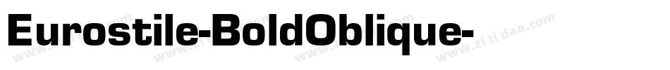 Eurostile-BoldOblique字体转换