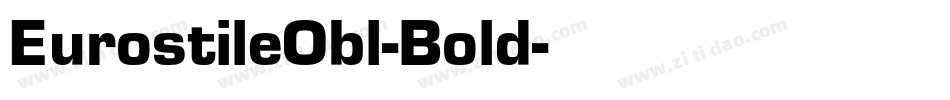 EurostileObl-Bold字体转换