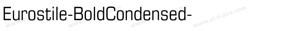 Eurostile-BoldCondensed字体转换
