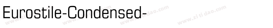 Eurostile-Condensed字体转换