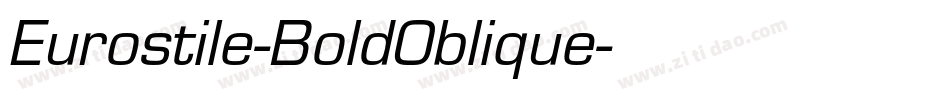 Eurostile-BoldOblique字体转换