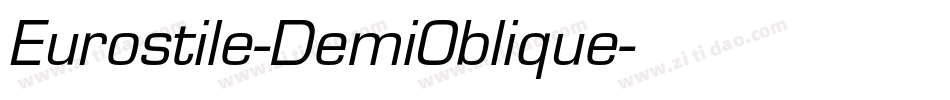 Eurostile-DemiOblique字体转换