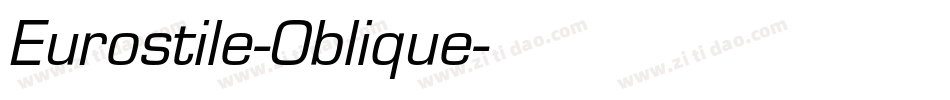 Eurostile-Oblique字体转换