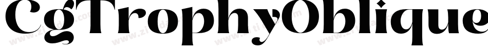 CgTrophyOblique字体转换