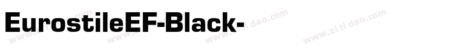 EurostileEF-Black字体转换