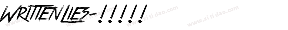WrittenLies字体转换