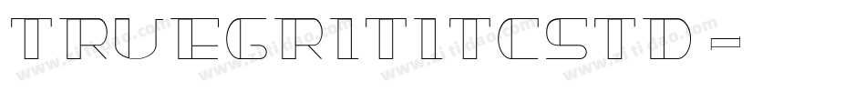 TrueGritITCStd字体转换