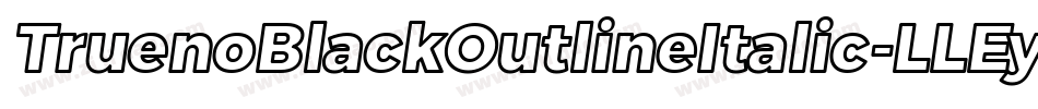 TruenoBlackOutlineItalic-LLEy字体转换