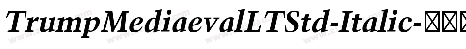 TrumpMediaevalLTStd-Italic字体转换