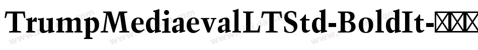 TrumpMediaevalLTStd-BoldIt字体转换