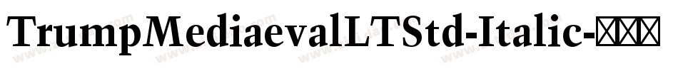 TrumpMediaevalLTStd-Italic字体转换