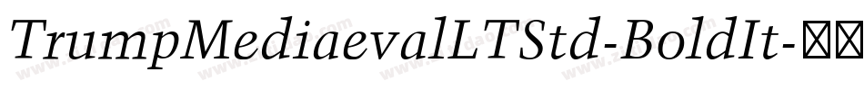 TrumpMediaevalLTStd-BoldIt字体转换