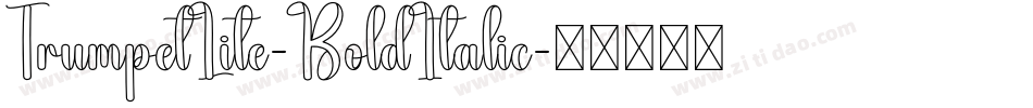 TrumpetLite-BoldItalic字体转换