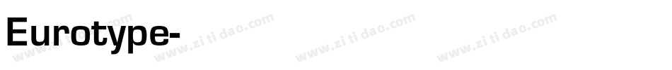 Eurotype字体转换