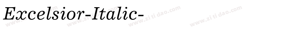 Excelsior-Italic字体转换