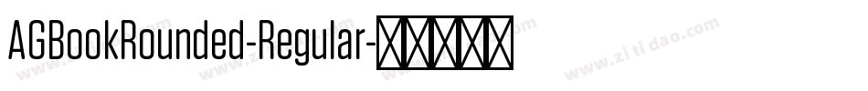 AGBookRounded-Regular字体转换