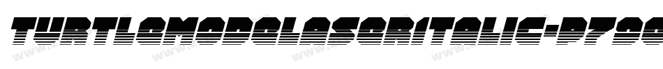 TurtleModeLaserItalic-p796R字体转换