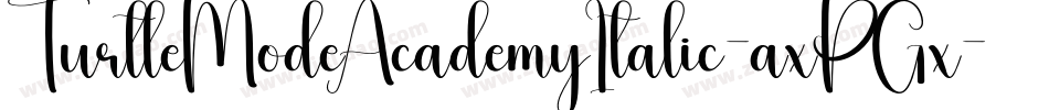 TurtleModeAcademyItalic-axPGx字体转换